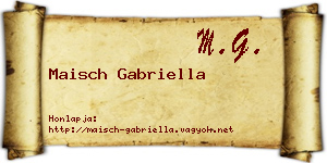 Maisch Gabriella névjegykártya